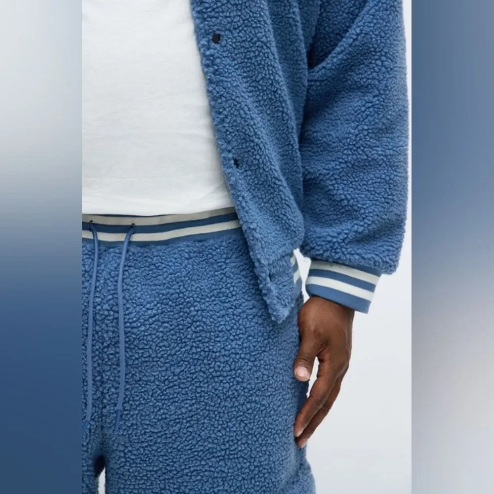 Teddy Varsity Sherpa Pant - Light Blue